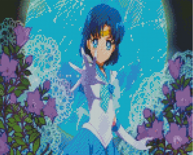 Aesthetic Sailor Mercury Diamond Painting