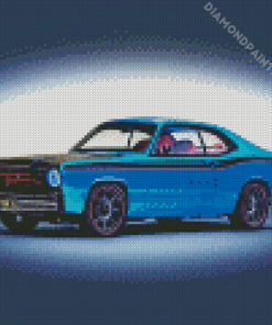Blue Plymouth Duster Diamond Painting