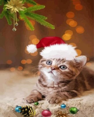 Christmas Cat Diamond Painting