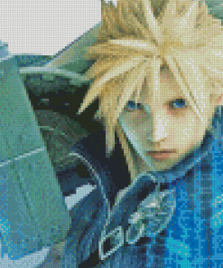 Cloud Strife Game Character Diamond Painting