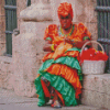 Colorful Cuban Woman Diamond Painitng
