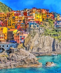 Colorful Buildings Sorrento Italy Diamond Painting