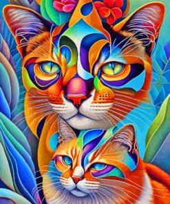Colorful Cats Diamond Painting