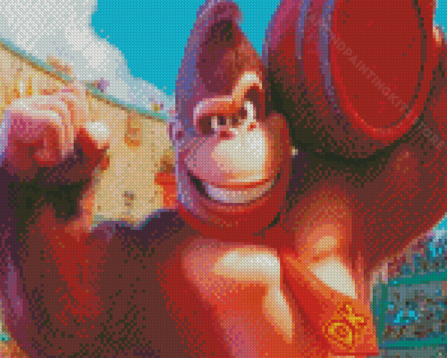 Cool Donkey Kong Diamond Painting