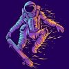 Cool Skater Astronaut Diamond Painting