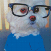 Cute Dog Wearing Glasses Diamond Painting