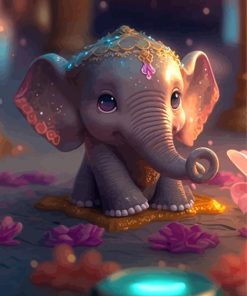 Cute Elephant Diamond Painting