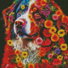 Cute Floral Dog Diamond Painting