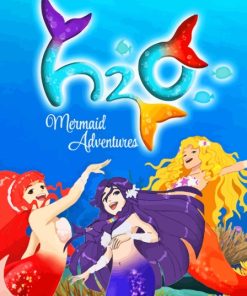 H2o Mermaids Disney Poster Diamond Painting