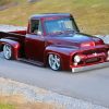 Red 1954 Ford F100 Truck Diamond Painting