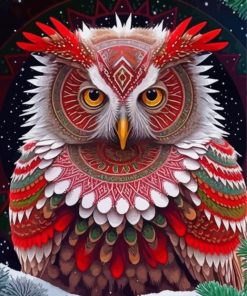 Red Owls Diamond Painting