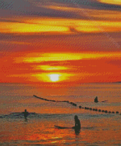 Rossnowlagh Sea At Sunset Diamond Painting