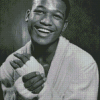 Sugar Ray Robinson Boxer In Black And White Diamond Painting