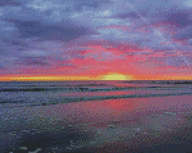 Sunrise Rye Beach Diamond Painting