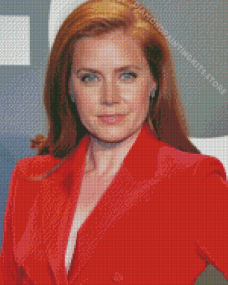 Amy Adams In Red Diamond Painting