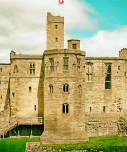 Ancient Warkworth Castle In England Diamond Painting
