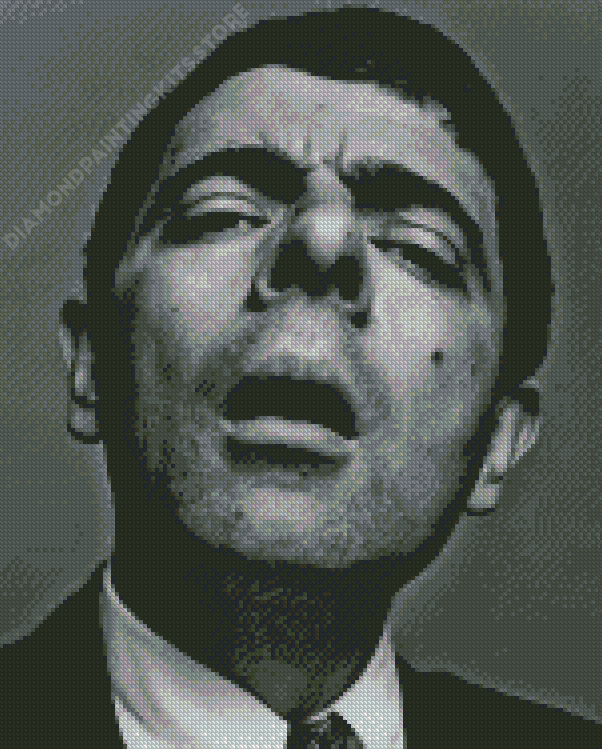 Black And White Mr Bean Movie Character From Diamond Painting