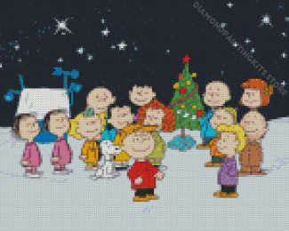 Christmas Charlie Brown Characters Diamond Painting