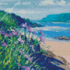 Flowers With Seascape Diamond Painting