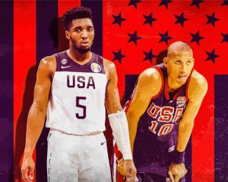 Team USA Basketballers Poster Diamond painting