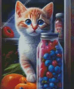 The Cat On The Grocery Shelf Diamond Painting