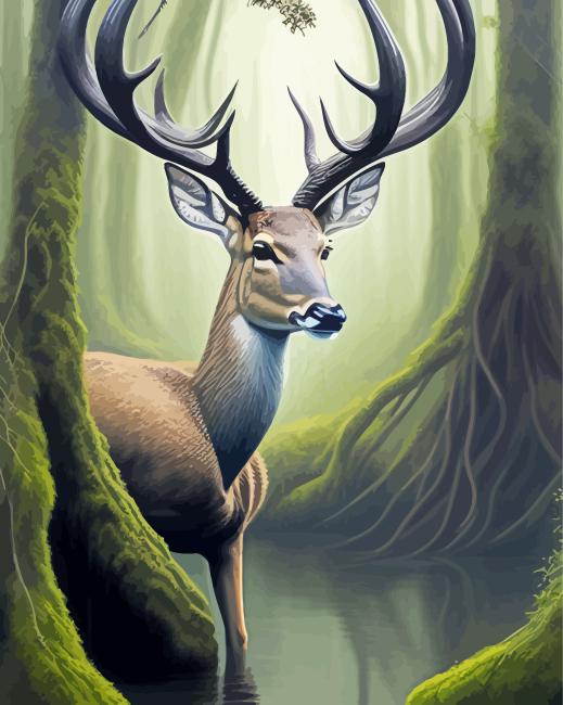 Aesthetic Deer Animal Diamond Painting