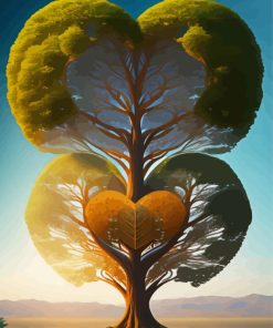 Aesthetic Heart Tree Of Life 5D Diamond Painting