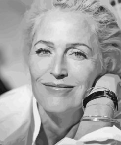 Black And White Gillian Anderson 5D Diamond Painting