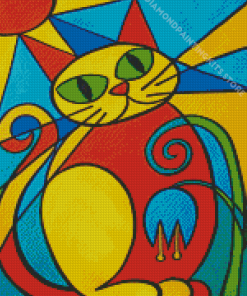 Cubism Cat Diamond Painting