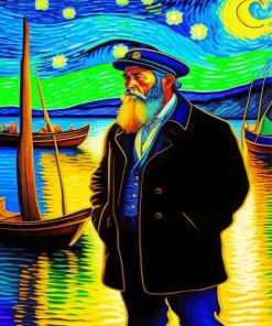 Fisherman In Night Port 5D Diamond Painting