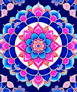 Colorful Floral Mandala Art Diamond Painting