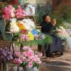 Old Woman Flower Seller 5D Diamond Painting