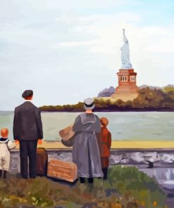 Liberty Statue From Ellis Island 5D Diamond Painting