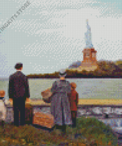 Liberty Statue From Ellis Island 5D Diamond Painting