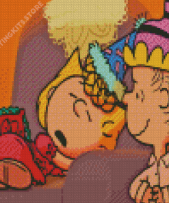 Linus And Sally Cartoon 5D Diamond Painting