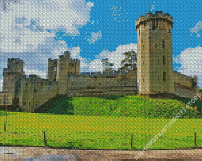 Warwick Castle Towers 5D Diamond Painting