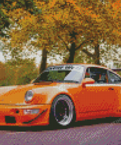 Orange RWB Porsche Diamond Painting