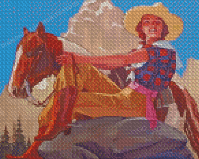 Vintage Cowgirl Diamond Painting