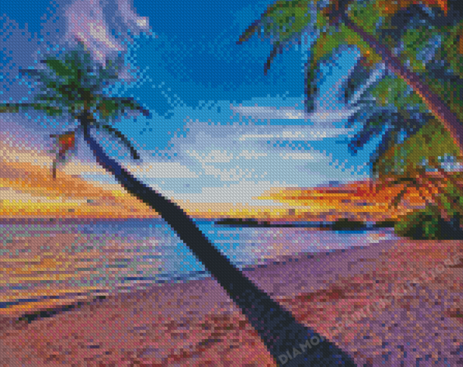 Coconut Trees Beach Diamond Painting