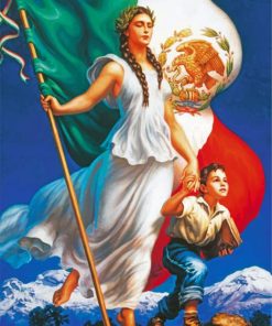 Mexican Woman And Her Son Diamond Painting