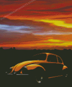 Sunset Volkswagen Beetle Diamond Painting