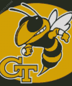 Georgia Tech Yellow logo Diamond Painting