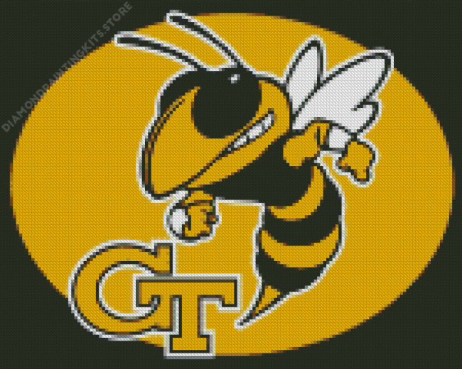 Georgia Tech Yellow logo Diamond Painting