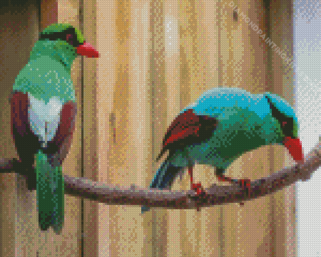 Javan Green Magpies Diamond Painting