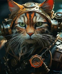 Steampunk Cat Diamond By Numbers