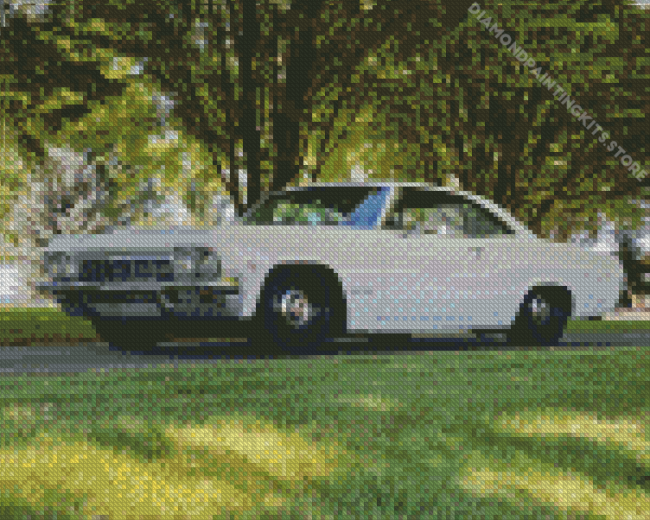 White 1965 Impala Diamond Painting