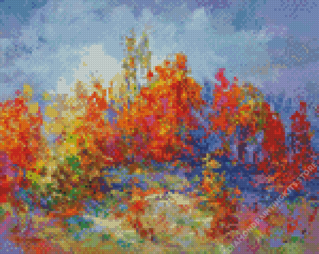 Abstract Colorful Forest Diamond Painting