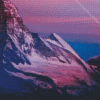 Snowy Purple Mountain Diamond Painting