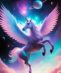Space Flying Unicorn Diamond Paintings
