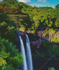 Wailua Falls Landscape Diamond Painting